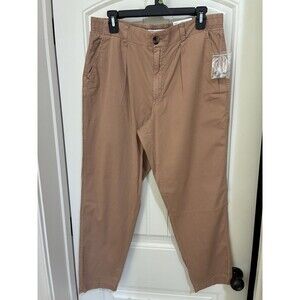 Sonoma Women’s High Rise Utility Capris Sz 14 Brown Pocket